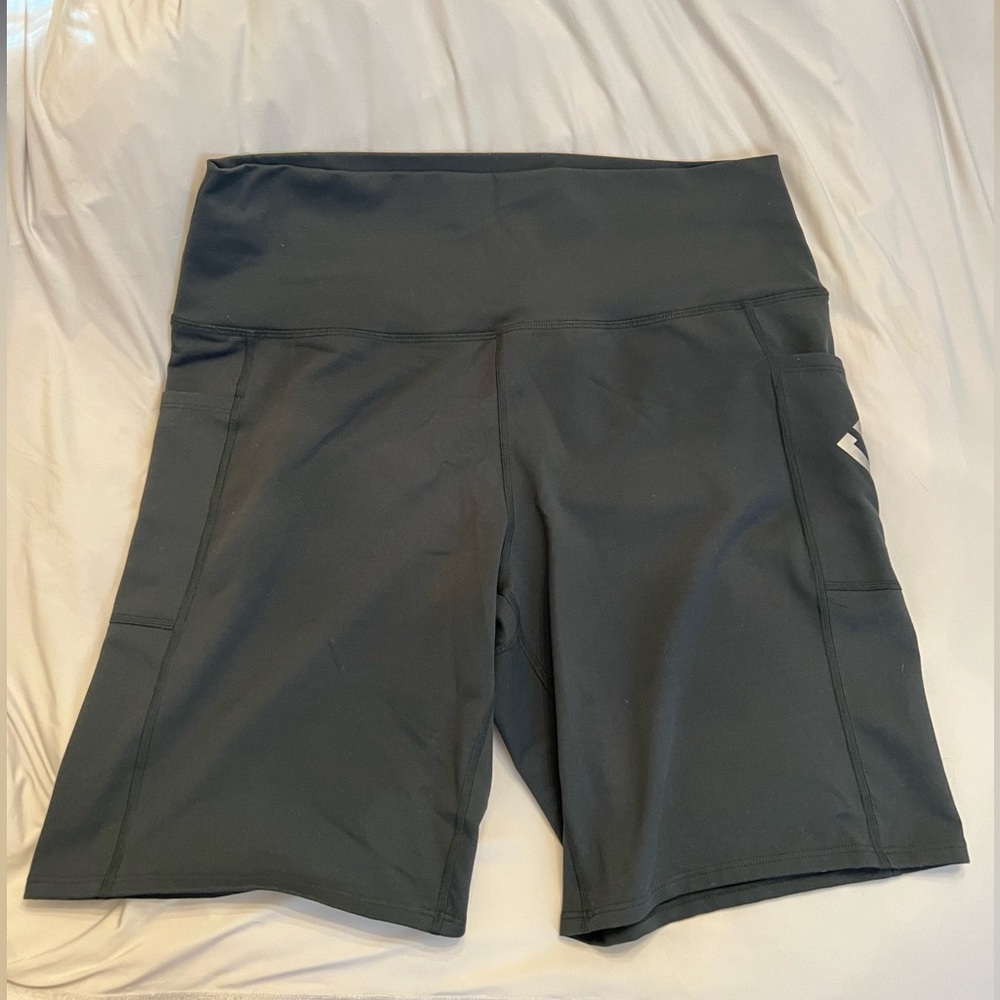 Superfit Hero Plus Size Pocket Bike Shorts - Evergreen